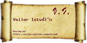 Veiler István névjegykártya